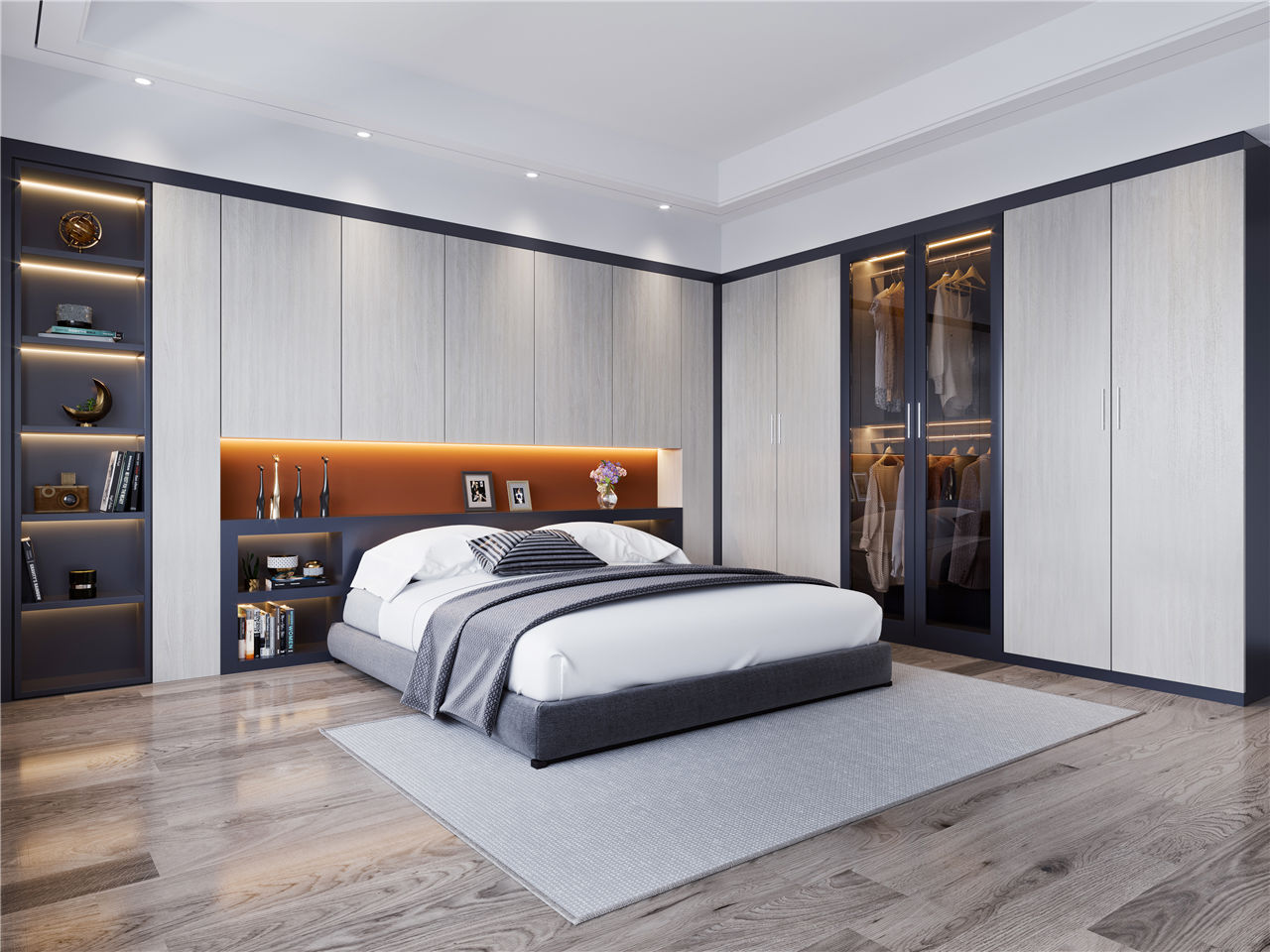 清风胡桃生态板-板材全屋定制案例