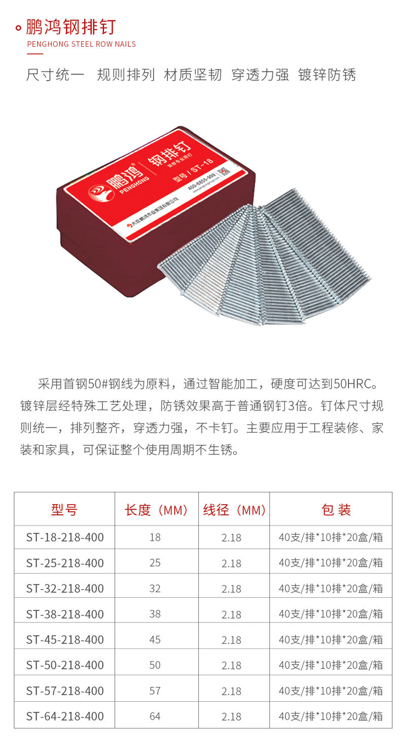鹏鸿钢排钉